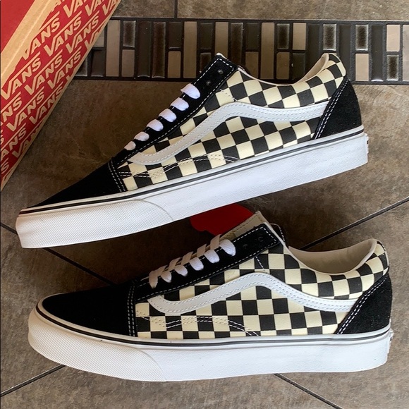 VANS OLD SKOOL PRIMARY CHECK BLACK/WHITE WMNS - Picture 4 of 16